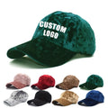 Velvet Baseball Cap 6 Panel Structured a Frame Style Sport Hat