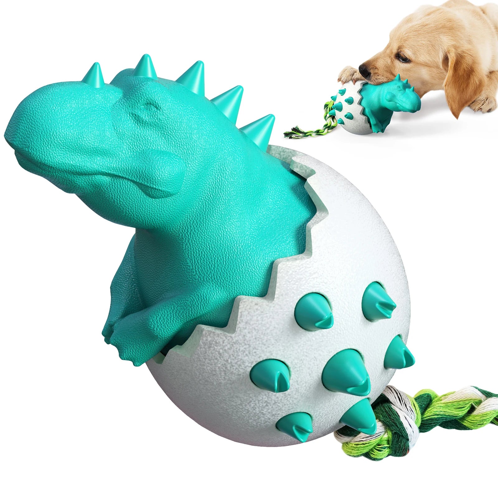 Dinosaur Eggs Dog Pet Toy TPR Material Blue Yellow Green Orange Color Playing Toy Dog Chew