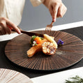 Elegant Floral Print Ceramic Dinner Plate Artistic Decorative Porcelain Serving Dish for Fine Dining and Events