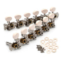 12 String 1R1L Machine Heads/Tuners Classic Folk Style Nickel White Plastic Button