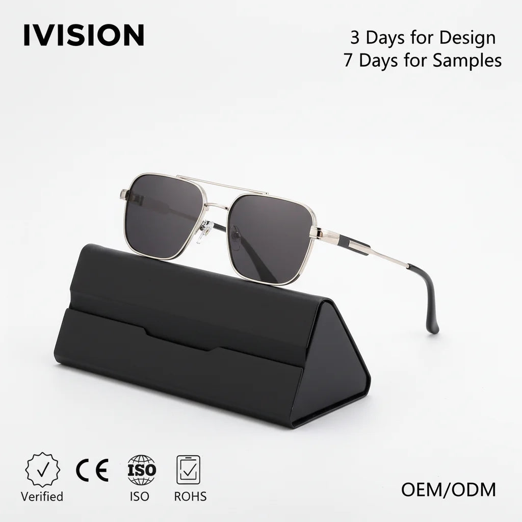 2025 New Fashion Square Sunglasses for Men UV400 Sun Protection Gradient Shades Eyeglasses for Men Custom logo