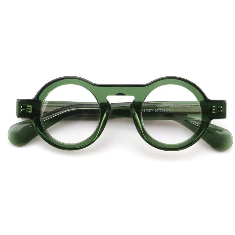 Top Quality Luxury Round Wholesale Men Women Designer Blue Light Block Glasses Optical Frames Thick Acetate Spectacle