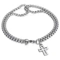 Christmas Gift Stainless Steel Cross Bracelet Fashion Personalized Temperament Versatile Cross Men's Bracelet