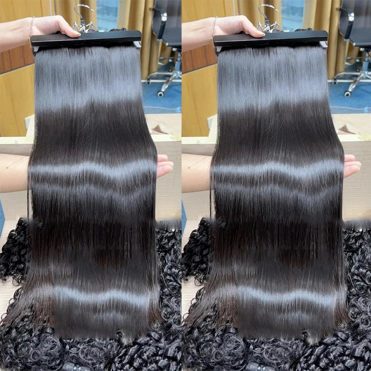 Straight Virgin Hair Extension 100%  Human Hair Bundles Vendors Cambodian Raw Hair Products Hot Selling Products 2024