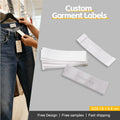 End Folding Machine Woven Eco-Friendly Square Shape Silk Screen Printed Garment Twill Care Clothing Labels Sewing Custom Labels