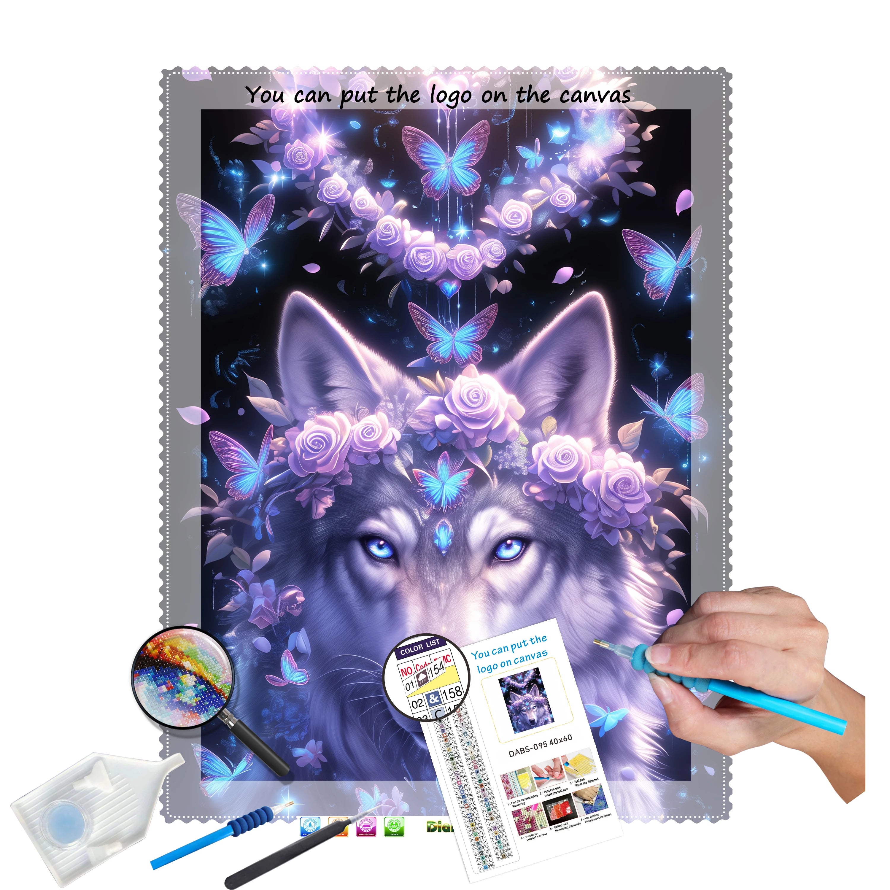N-2103 Custom Full Drill Portrait Diamond Painting Kit Handpainted round & Square Animals Wall Decoration for Home Decor