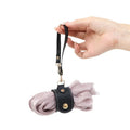 Outdoor Walking Scarf Holder PU Leather Glove Keeper Portable Silk Scarf Carrier with Strap As Perfect Gifts for Women