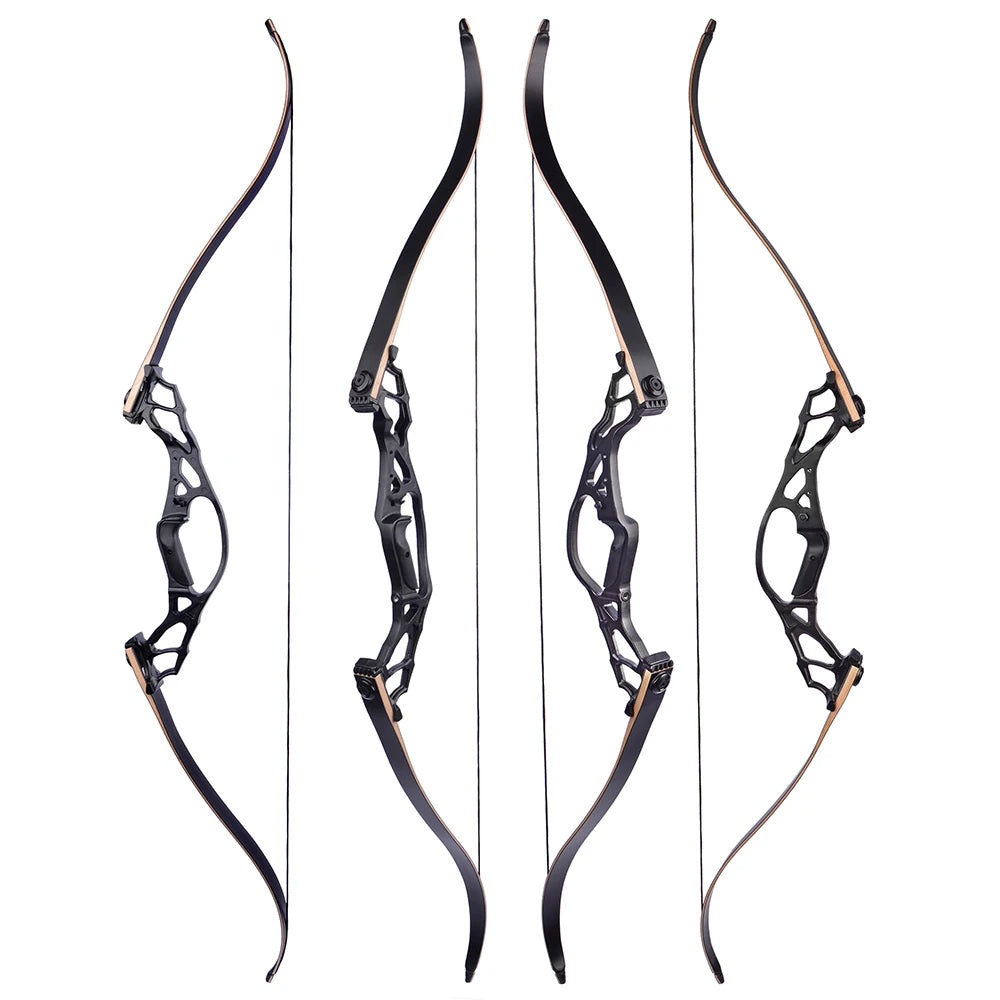 KAIMEI Tiger Takedown Recurve Bow 62 Inch Detachable Archery Bow 30-60 Lbs Draw Weight for Hunting Target Shooting
