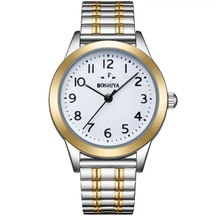 Wholesale Price 18mm Alloy Luxury Water Resistant Expansion Watch Bands for Women with Glass Dial