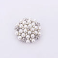 Jewelry Manufacturer Wholesale Custom Silver Crystal Brooch Pin Pearl Brooches for Women
