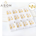 Ason Fashion Jewelry Wholesale Cheap Cowrie Hypoallergia Shell Earrings Threader Stainless Steel Screw Earrings for Women