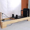 Durable Oak Maple Wood Half Tower Pilates Reformer Bed Adjustable for Body Health for Pilates Studios