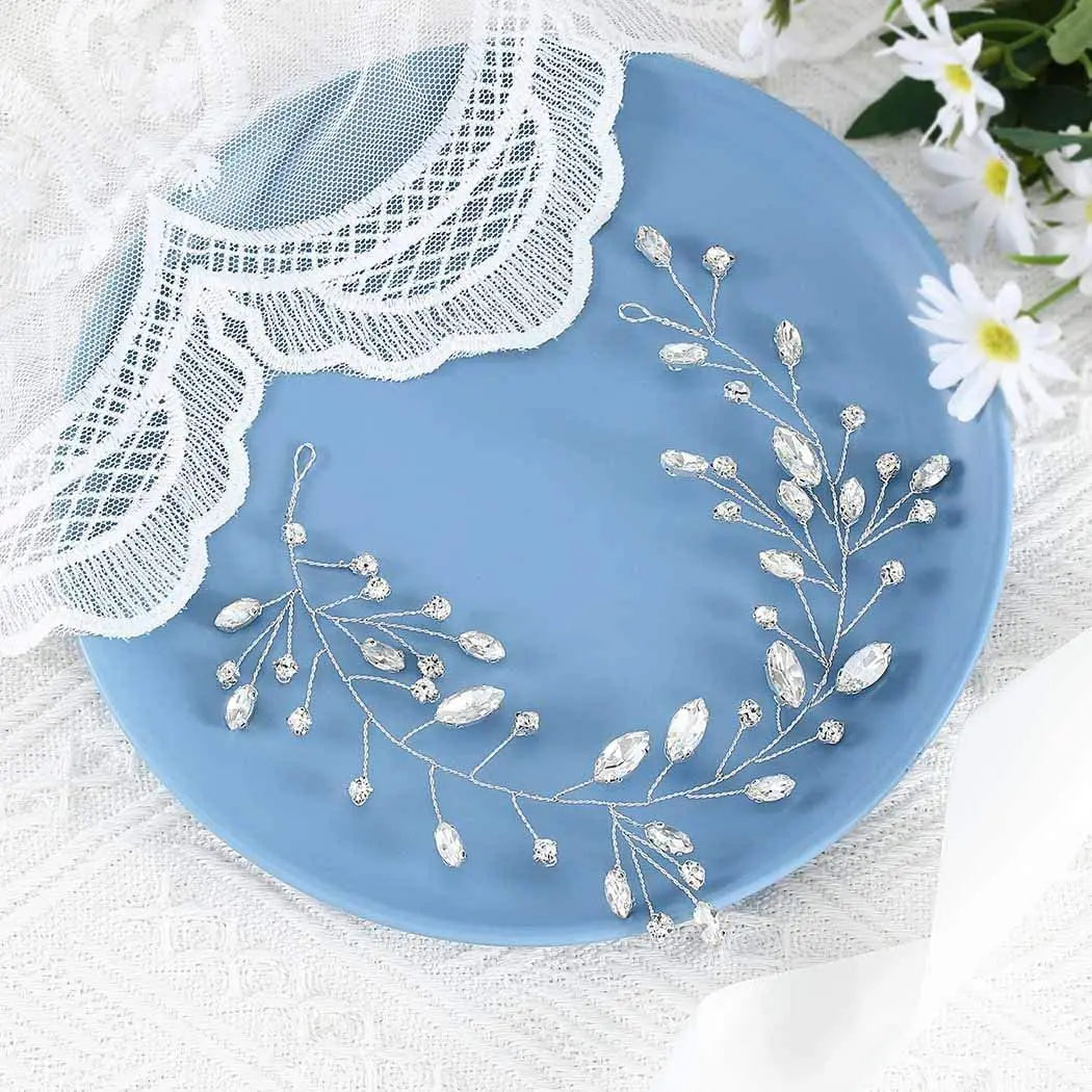 SSeeSY Fashion Luxury Rhinestone Bridal Hair Jewelry for Crystal Accessories Women Wedding