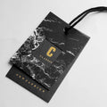 Price Label Hanging Tags for Garment Hot Stamping Touch Paper Kraft Paper Jeans Hang Tag with Safety Pin and Rope