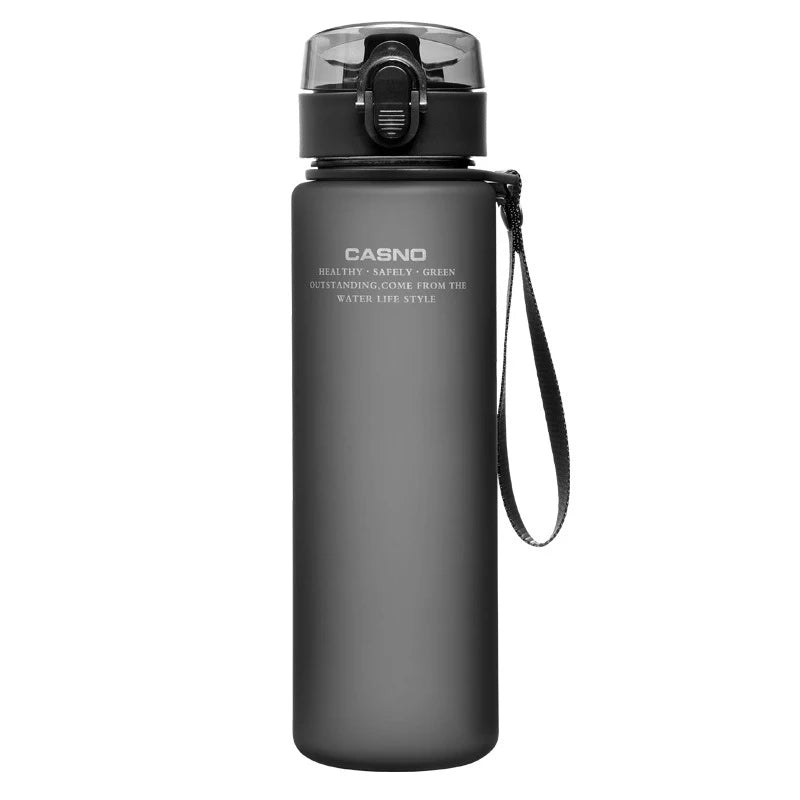 Promotional 400ml Mountaineering Plastic Water Bottle with Lock Buckle Cycling Sports Plastic Cup with rope
