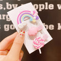 3pc/set Cute Girl Cloud Lollipop Rainbow Hairpins Cartoon Bobby Pin Hair Clips for Girls Children Headband Kids Accessories