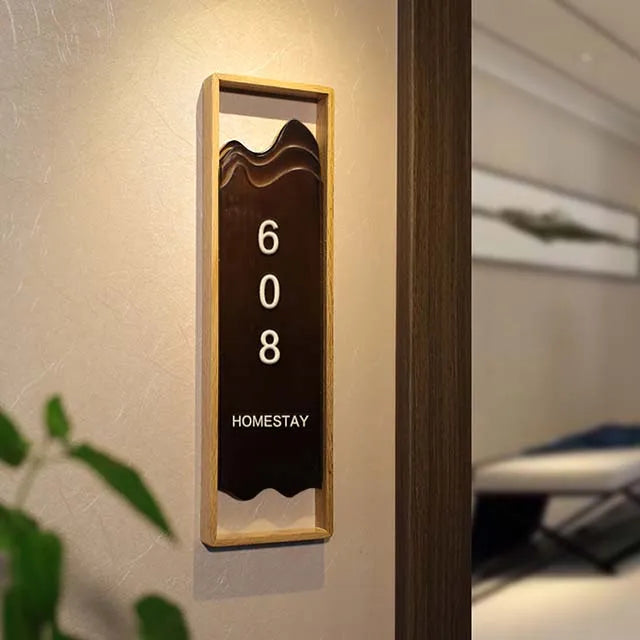 China Manufacturer Metal Number Signage with Braille Stainless Steel House Numbers Door Signs Hotel Room Number Plates