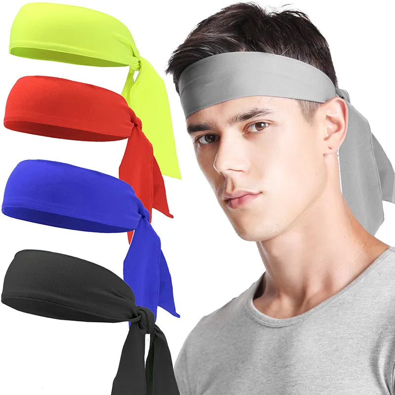 Wholesale Custom Moisture Wicking Tennis Workout Run Sweatband Stretchable Sports Football Sweat Absorption Headband for Men