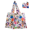 Custom Portable Foldable Reusable Eco-friendly Large Silk-screen Printed Cartoon Pattern Recycled Polyester Shopping Bags