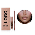 Private Label Nude Brown Lip Liner Kit Pigment Lip Gloss Beige Set