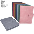 Factory Wholesale Travel Document Organizer Wallet Pu Leather Cover RFID Blocking Blank DIY Engraved Logo Passport Holder Wallet