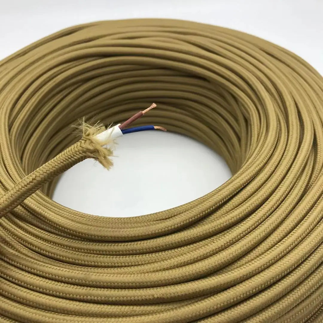 Multi Colors Vintage 2/3 Core Braided Fabric Cable Flex Lighting Lamp Electrical Wire Soft  Parlor DIY Light Line 1/2/5/10 Meter