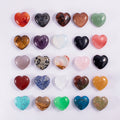 25MM Natural Crystal Peach Heart Carving Non-Porous Semi-Precious Stone for Car Worry Stone Chakra Aura Balance Gem Decoration