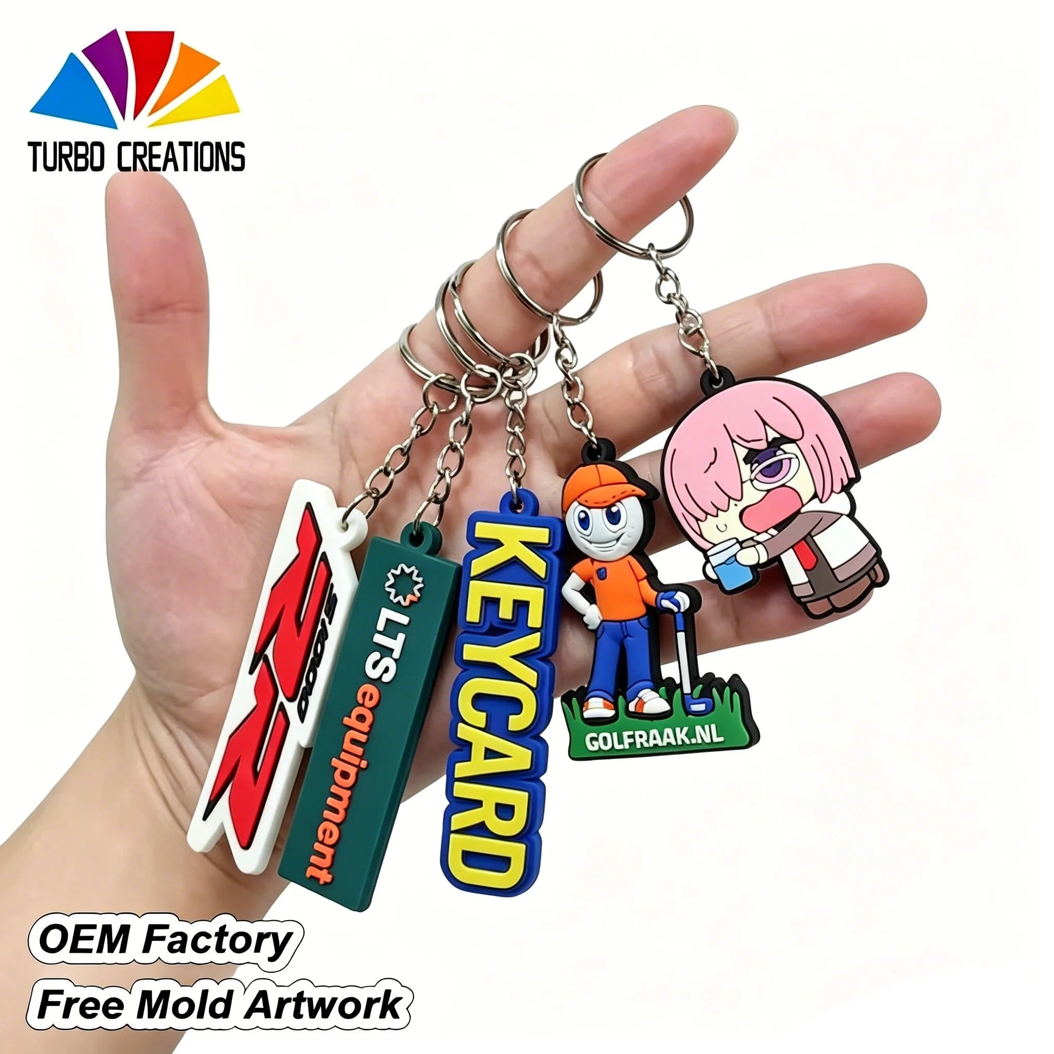 Custom Logo Soft PVC Silicone Keychain High Quality Personalized Business Advertising Promotional Printed Rubber Carabiners