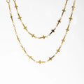 YF3455 Waterproof Tarnish Free Jewelry Trendy 18K Pvd Gold Plated Stainless Steel Stacking Cross Choker Necklace MegaBDM