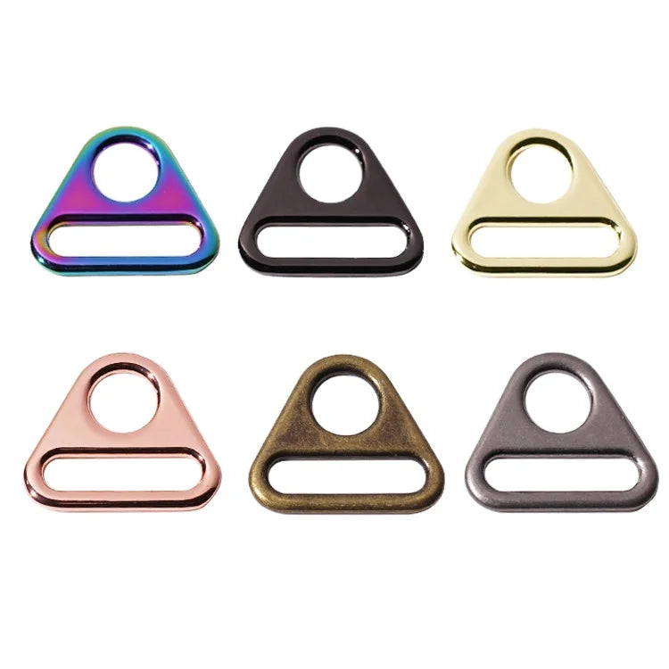 Wholesale Multicolor Triangle Shape Logo Blanks Alloy Buckle Hardware Backpack Strap Accessory for Bags & Accessories