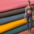 Absorb Water Double Brushed Interlock Polyester 77 Spandex23 Yoga Leggings Fabric for Sports and Fitness