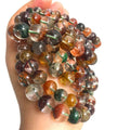 Wholesale Natural Quartz Crystal Garden Quartz Green Phantom Bead Bracelet