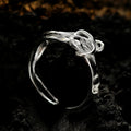 ICEBELA Jewelry 925 Sterling Silver Korean Version Compact All-in-one Irregular Lines Winding Ring Female Ins Wind Open Ring