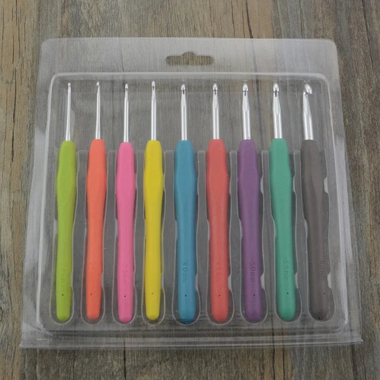 Wholesale 9Pcs Multicolor Hand Sewing Knitting Tool Accessory Knitting Needles Crochet Hook Set
