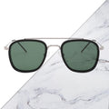 Brand Pilot Men Sunglasses Polarized Acetate & Metal Square Vintage Women Sun Glasses Female Driving Eyewear Ran Band Sunglasses