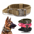 Factory High Quality Heavy Duty Metal Buckle Pet Dog Training Collar Large Dogs Collar and Leash Set Tactical Dog Collar