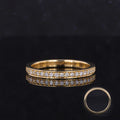 Starsgem 18k Gold Moissanite Ring Gold 1.3mm Round Lab Created Moissanite Diamond Eternity Band Wedding Rings