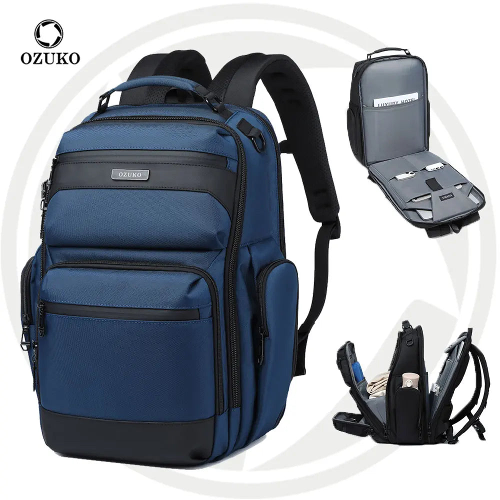 OZUKO 9770 Men's Trendy 40L Polyester Backpack Feature Water-Resistant Handle for Travel Laptop Bag  Essentials Daily Adventures