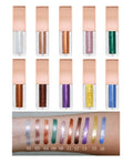 Wholesale Custom Shiny Veagn Cosmetics High Quality Eye Makeup High-Pigment No Logo Metallic Glitter Eyeshadow Shimmer Finish