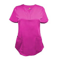 72% Recycled Polyester 23% Viscose 5% Spandex Women's Ultra Soft Y-Neck Scrub Set Premium Hospital Uniform