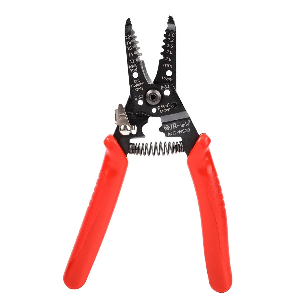 JRready New Product ACT-WS30 Wire Stripper Electric Cable Cutter Multifunctional Scissors Crimp Pliers for Wirenss