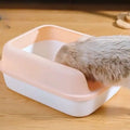 Large Spacious PP Material Cat Litter Box for Multiple Cats