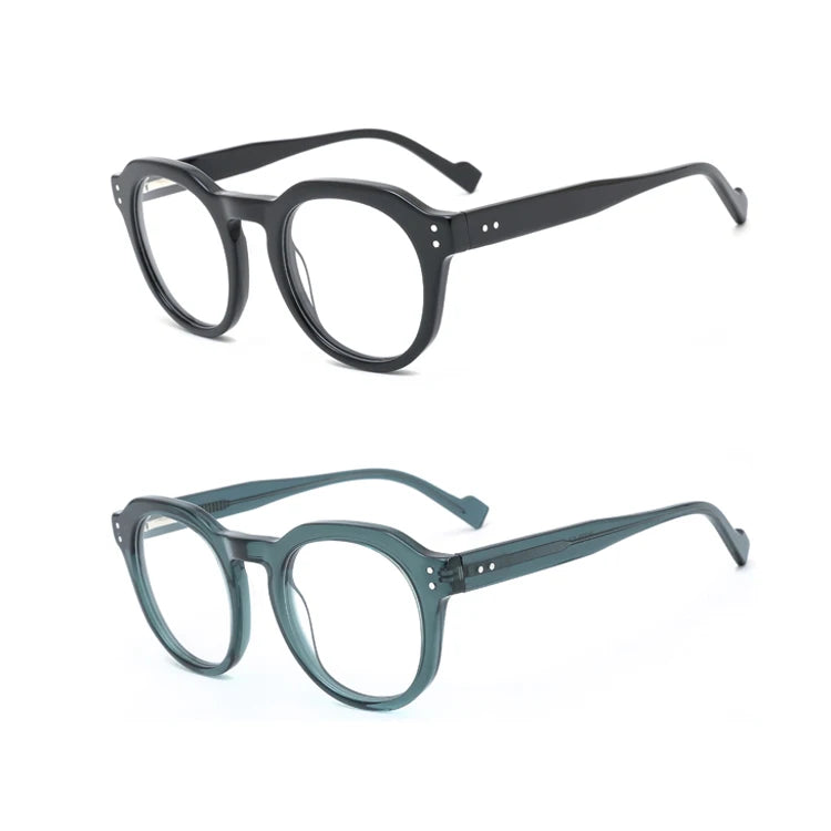 JH005 Top Grade Quality Retro Tortoise Glasses Frame Round Acetate Glasses Women Round Clear Lens Eyewear 2025