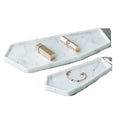 Luxury Gold Edge Marble Jewelry Organizer Tray for Vanity Bathroom and Home Decoration