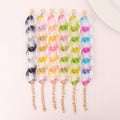 Bohemia Colorful Geometric Acrylic Link Chain Bracelet Transparent Colour Mixture for Anniversary Parties