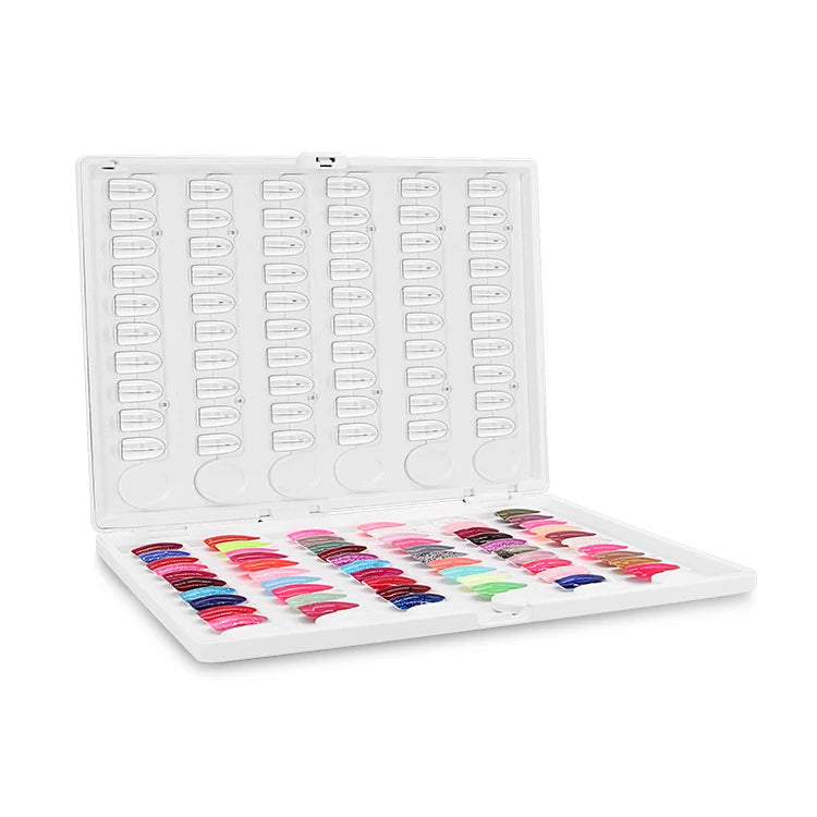No Need Glue Plastic Nail Gel Color Display Board Nails Sample Color Book