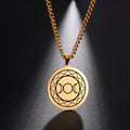 Viking Triple Moon Goddess Necklace Laser Engraving Wicca Stainless Steel Charm Jewelry