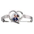 Home Decoration Daily Used Sublimation Customized Alloy Heart Bracelet for  Decoration