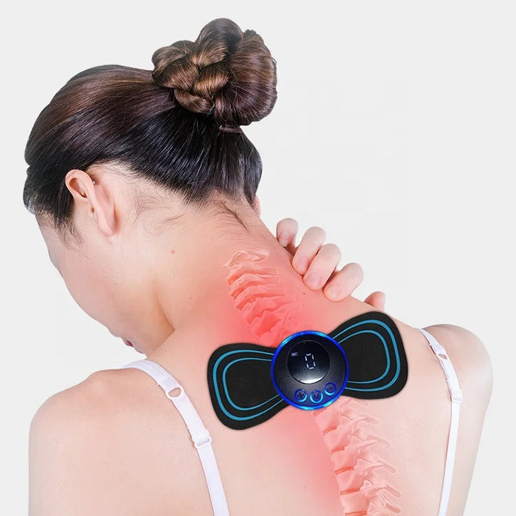 Popular PU Patch Portable Massage Device Electronic Neck Back Leg Arm Massager Devices