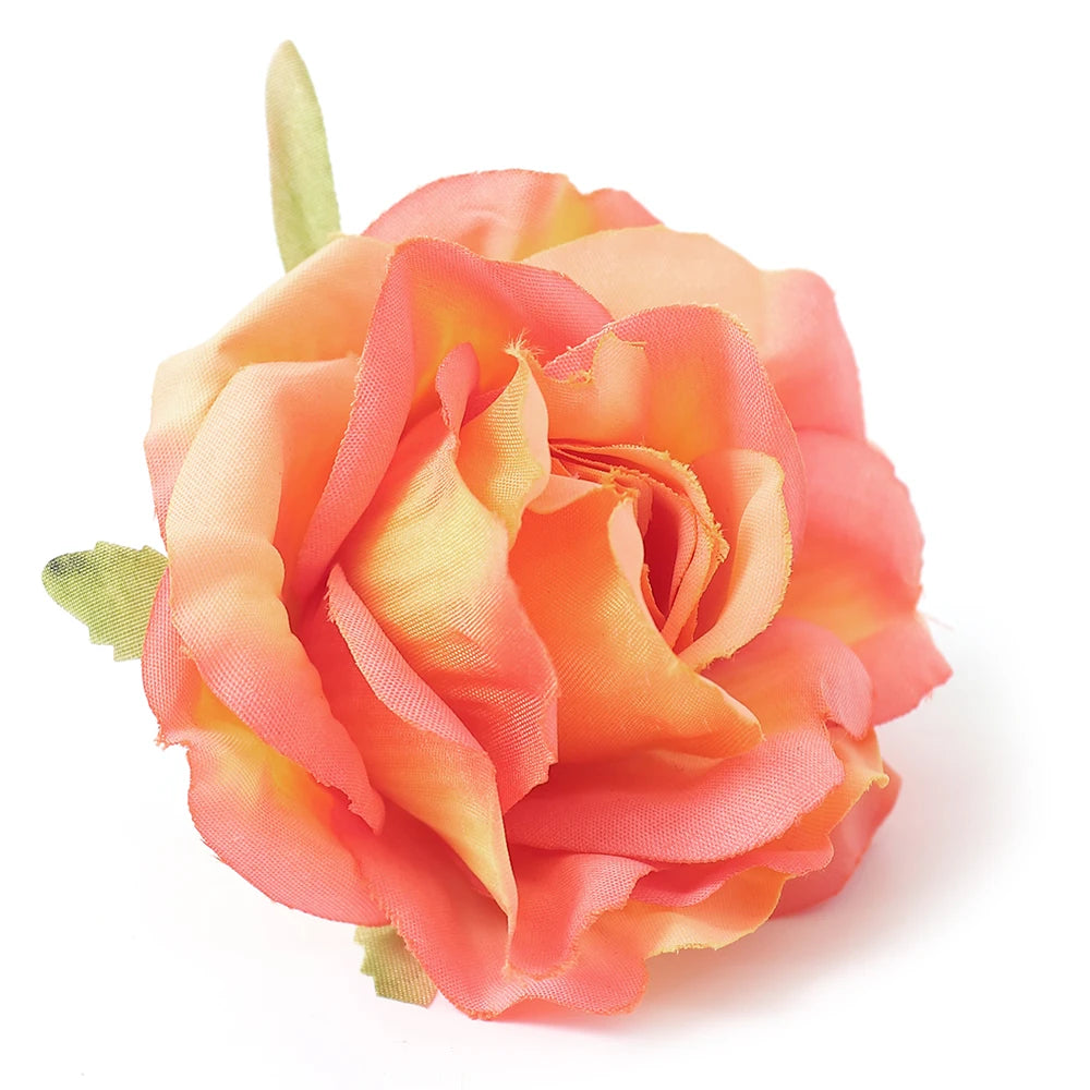 Wholesale 7CM Cheap Artificial Silk Rose Flower Head for Cake Christmas New Year Valentine's Day Home Decorations